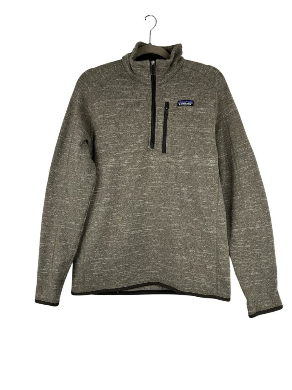 Patagonia Better Sweater Men’s Medium Pale Brown 1/4 Zip Pullover Mock Neck